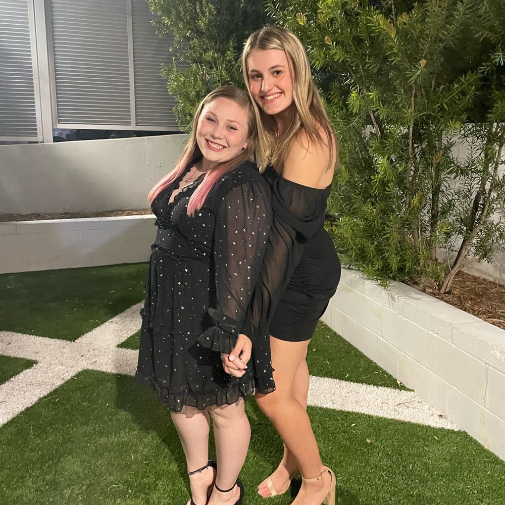 Black Sheer Star Dress
